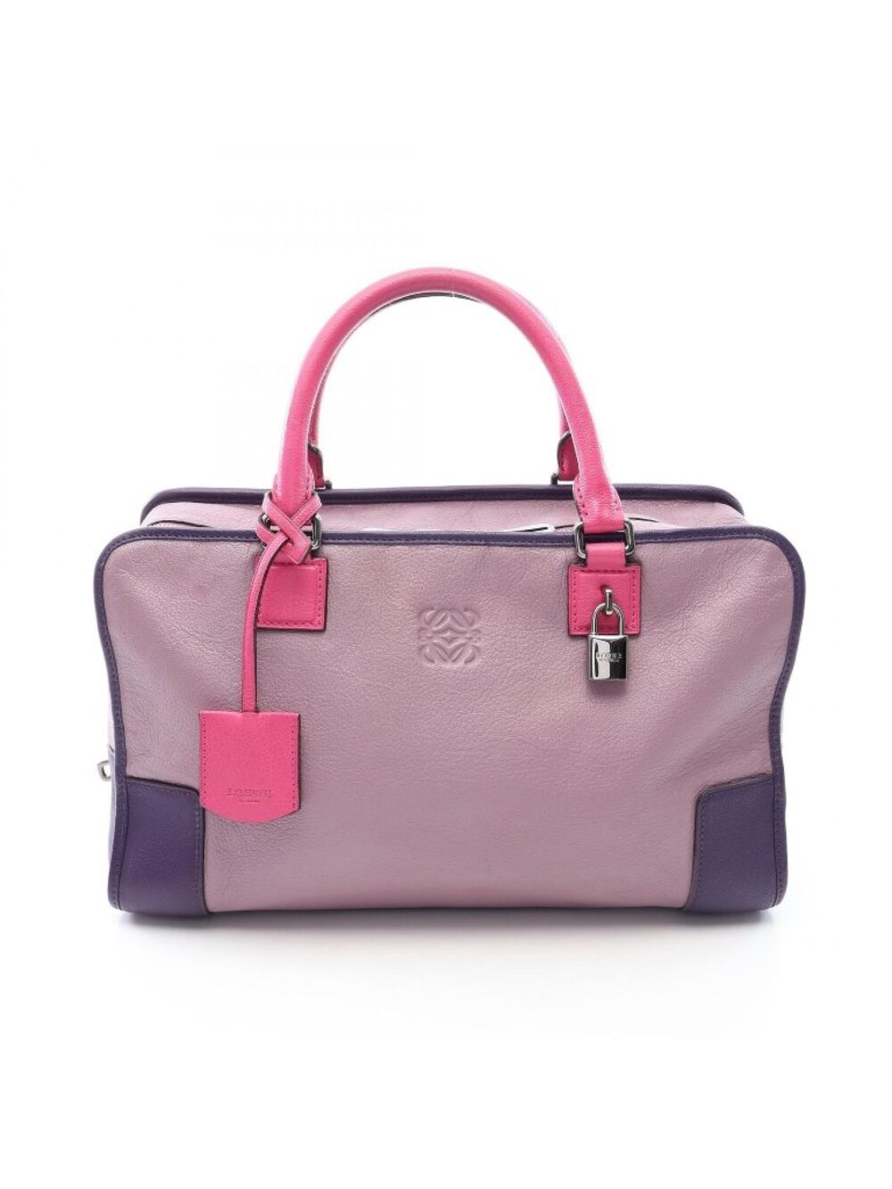 Loewe Handbag Amazona 36 Pink Purple Leather